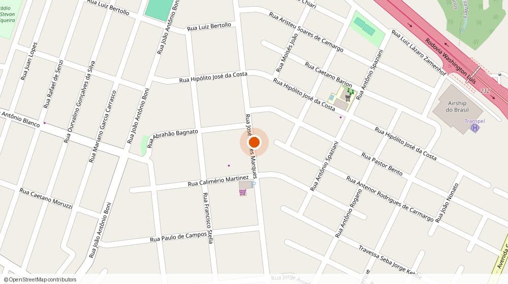 Mapa com a localização da fábrica da Polvolt na R. José Lemes Marquês, 460, Vila São José, São Carlos, SP